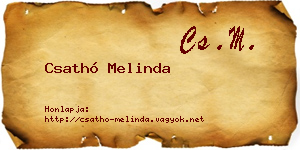 Csathó Melinda névjegykártya