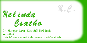 melinda csatho business card